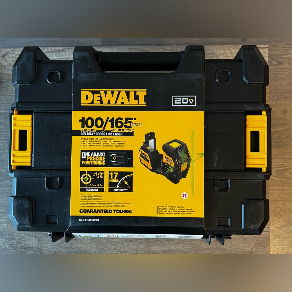 DEWALT 20V Max Cross Line Laser DCLE34020GB